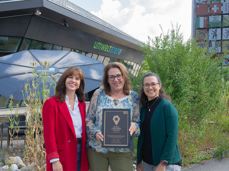 Auszeichnung Swiss Location Award Gruppenfoto der Event-Abteilung