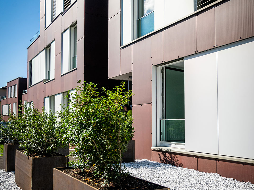 bauprojekt maennedorf fassade nahaufnahme