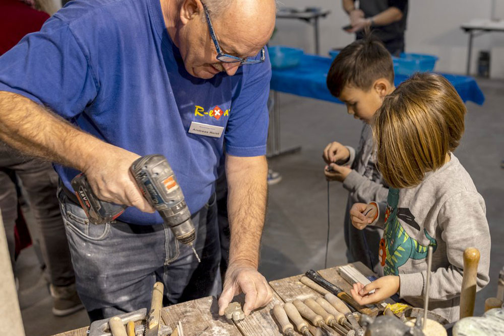 Mineralientage Zurich Speckstein Bohrer